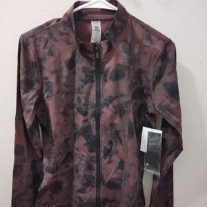 Moda Women's Bomber Jacket in Black and Brown Pattern